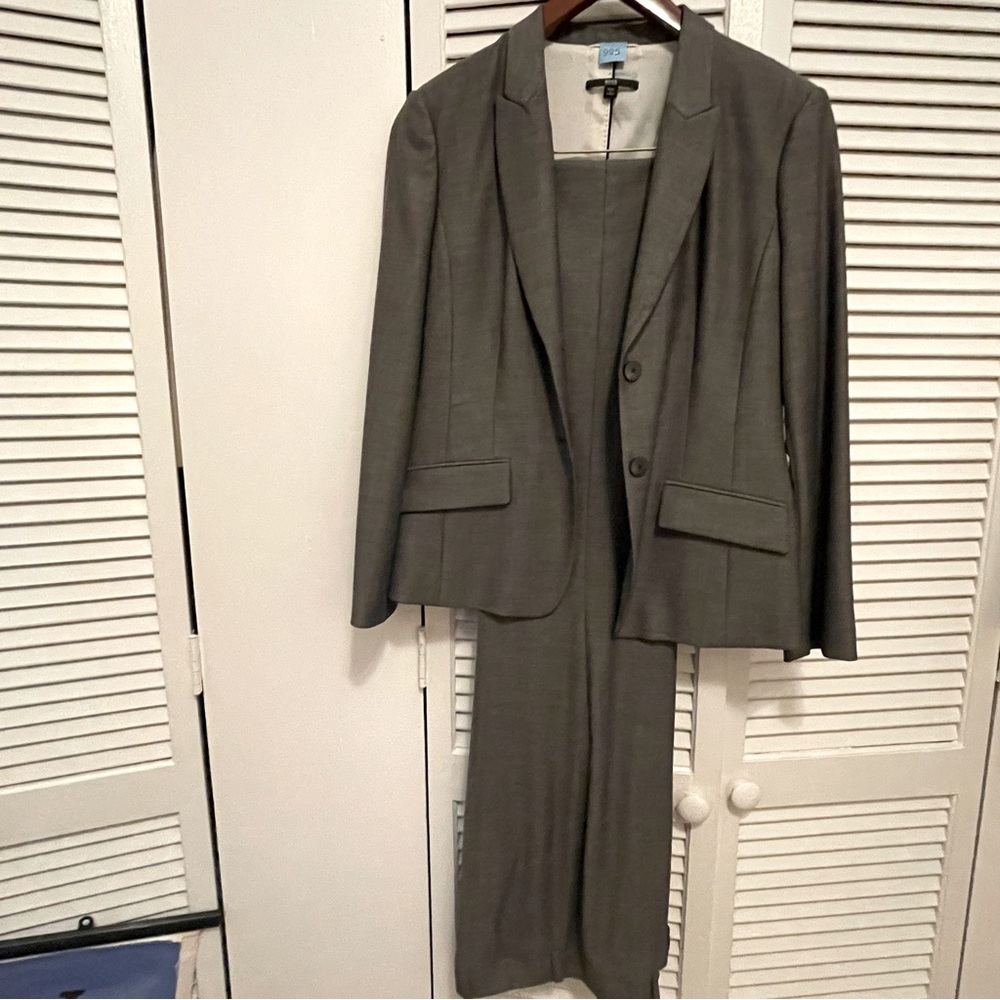 Hugo Boss Silver Checkered Pant Suit